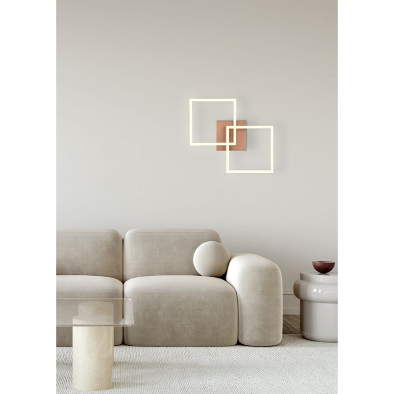 Plafon LED Trail Reality | Nowoczesny, Brązowy, 44x39cm