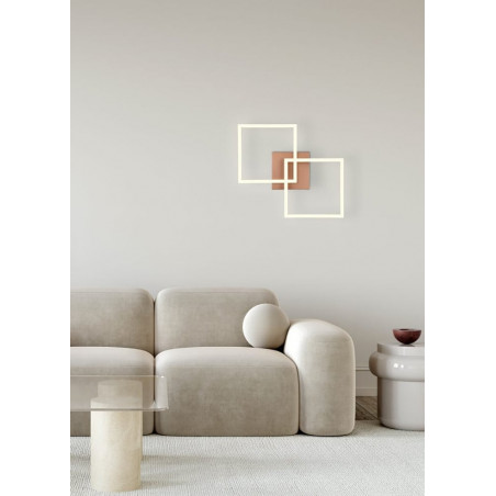 Plafon LED Trail Reality | Nowoczesny, Brązowy, 44x39cm