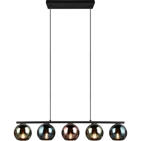 Lampa wisząca Sheldon | 3 szkło, kolorowa | Reality