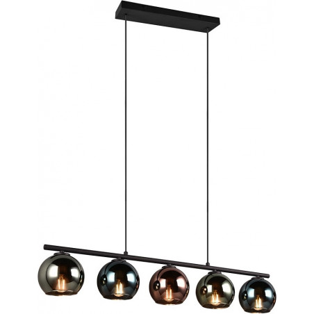 Lampa wisząca Sheldon | 3 szkło, kolorowa | Reality