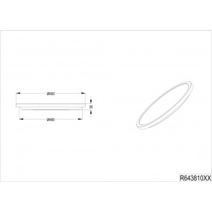 Plafon LED czarny Scott 50cm - Ściemniacz, Pilot | Reality