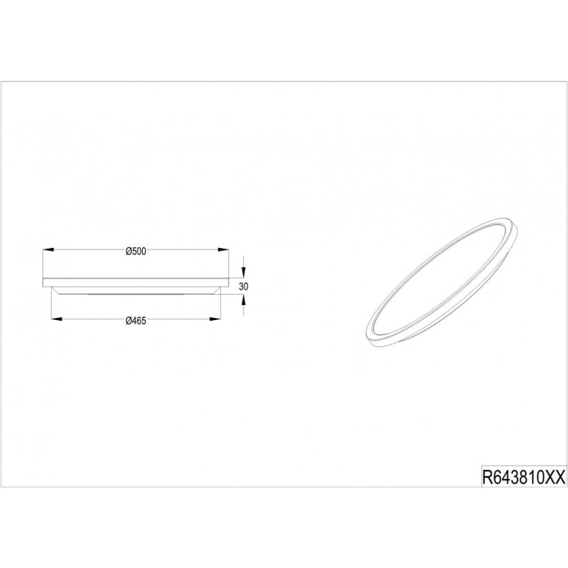 Plafon LED czarny Scott 50cm - Ściemniacz, Pilot | Reality