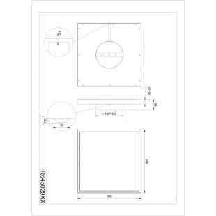 Plafon LED kwadratowy biały Rotonda 35x35 - Reality