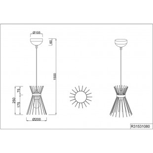 Lampa wisząca Modern czarno-złota Reality - Loftowa elegancja