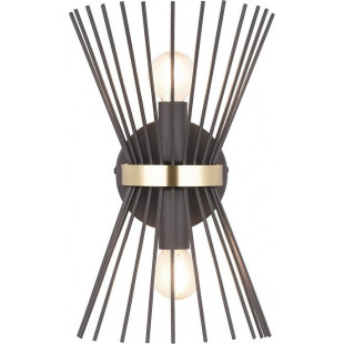 Kinkiet czarno-złoty Reality Modern Rod - Loftowa elegancja