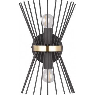 Kinkiet czarno-złoty Reality Modern Rod - Loftowa elegancja