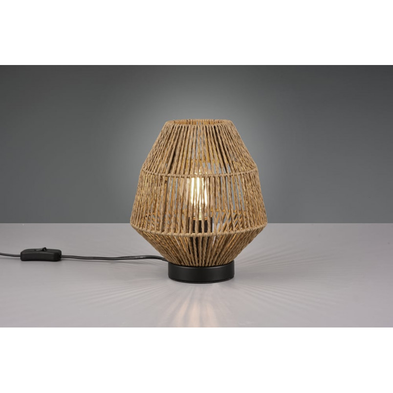 Lampka nocna Boho Miki | Brązowa, papierowa | Reality