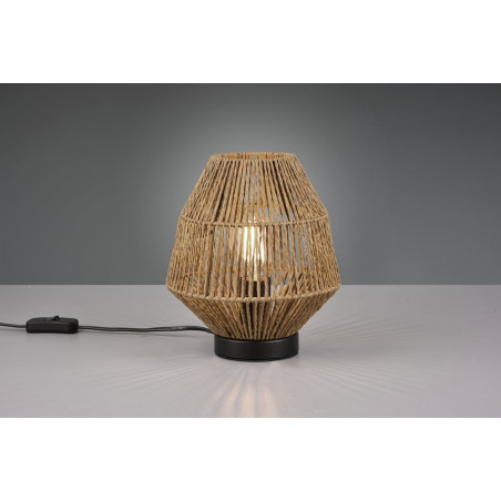 Lampka nocna Boho Miki | Brązowa, papierowa | Reality