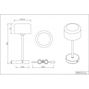 Lampa stołowa LED Jeff | Minimalistyczny design, USB | Reality