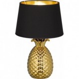 Lampa stołowa glamour Pineapple | Czarna i złota | Reality