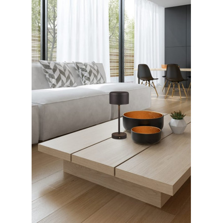 Lampa stołowa LED czarna Reality | Minimalistyczny design USB