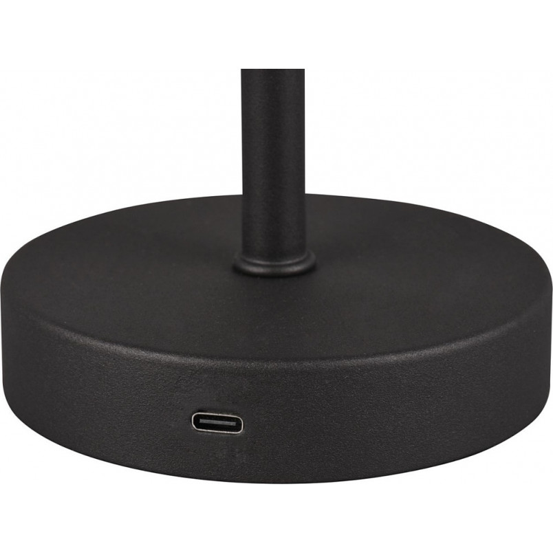 Lampa stołowa LED czarna Reality | Minimalistyczny design USB