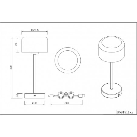 Lampa stołowa LED Jeff | Minimalistyczny design | Reality