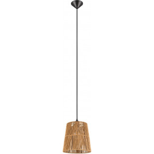 Lampa wisząca boho Reality Holm - Brązowa, papierowa, E27