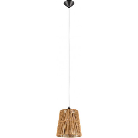 Lampa wisząca boho Reality Holm - Brązowa, papierowa, E27