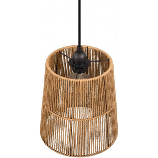 Lampa wisząca boho Reality Holm - Brązowa, papierowa, E27