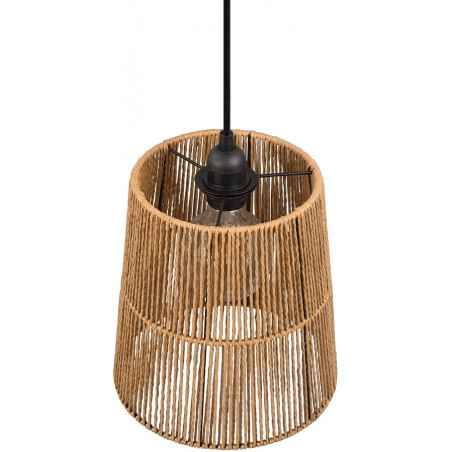 Lampa wisząca boho Reality Holm - Brązowa, papierowa, E27