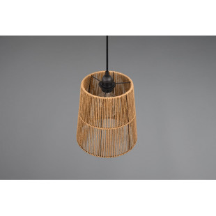 Lampa wisząca boho Reality Holm - Brązowa, papierowa, E27