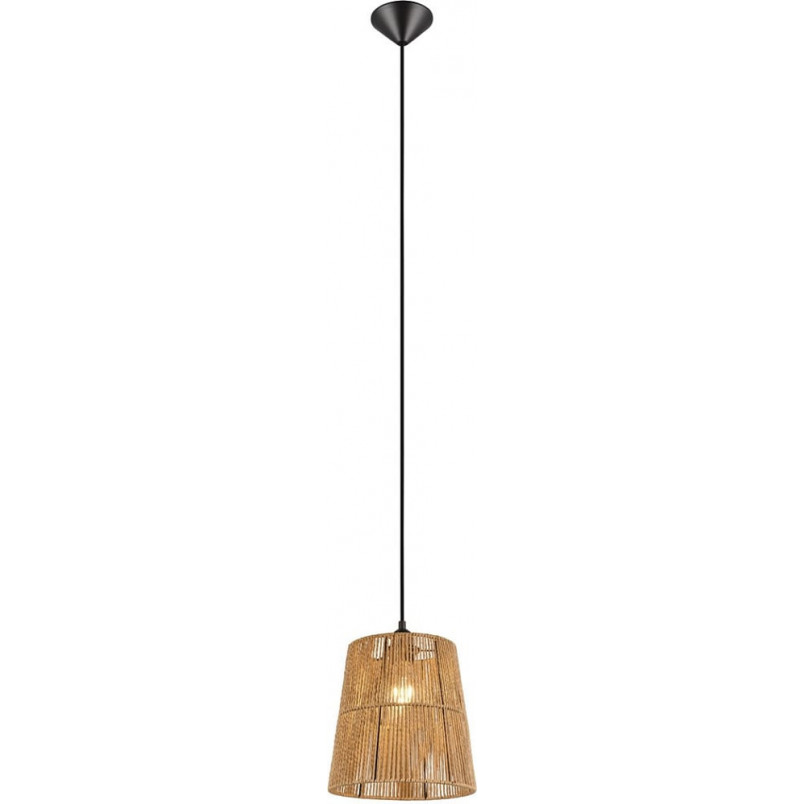 Lampa wisząca boho Reality Holm - Brązowa, papierowa, E27