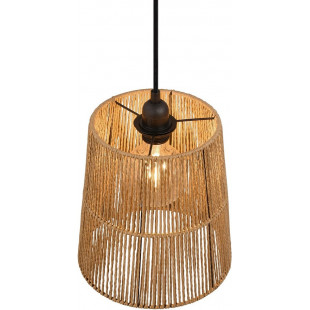 Lampa wisząca boho Reality Holm - Brązowa, papierowa, E27
