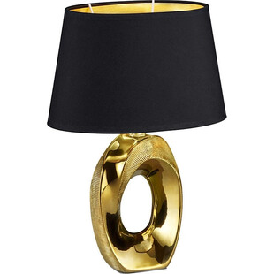 Lampa stołowa glamour czarna/złota Reality | Stylowe oświetlenie