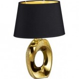 Lampa stołowa glamour czarna/złota Reality | Stylowe oświetlenie