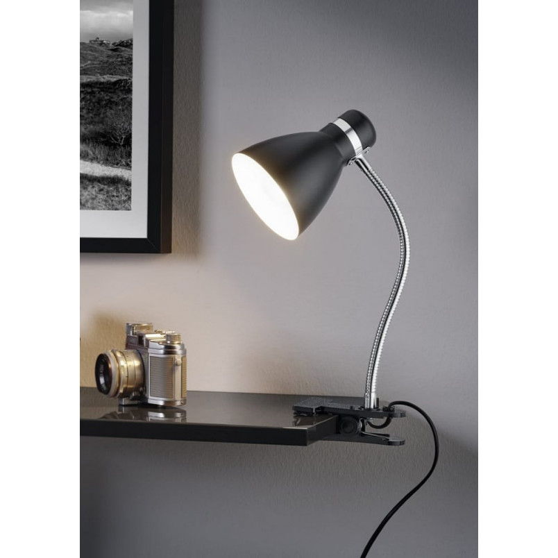 Lampa biurkowa z klipsem Harvey czarna | Reality