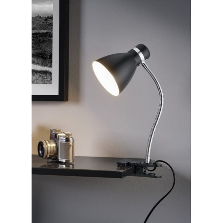 Lampa biurkowa z klipsem Harvey czarna | Reality