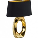 Lampa stołowa glamour czarno-złota Reality | Elegancki design