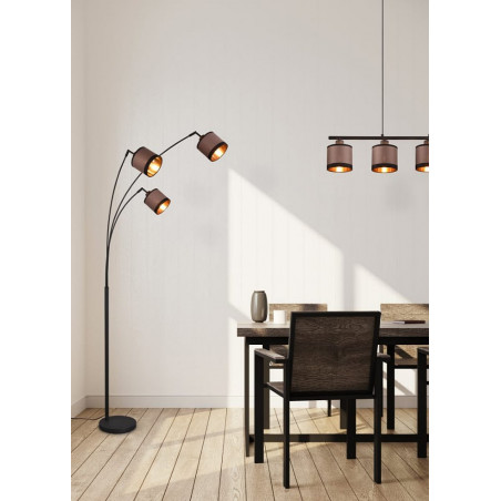 Lampa wisząca Davos beżowo-brązowa Reality | 75cm