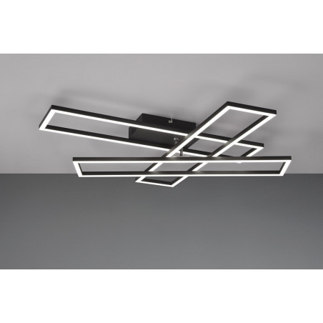 Plafon LED czarny z pilotem | Reality Corso - Nowoczesne oświetlenie