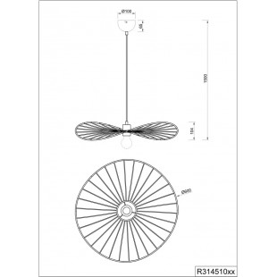Lampa wisząca czarna 'Kapelusz' Reality - Nowoczesny design