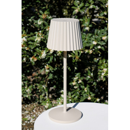 Lampa ogrodowa na stół Justine LED kremowa Lucide