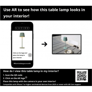 Lampa ogrodowa na stół Justine LED zielona Lucide