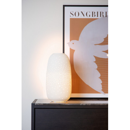 Lampa stołowa Flores biała | Lucide - Elegancki design