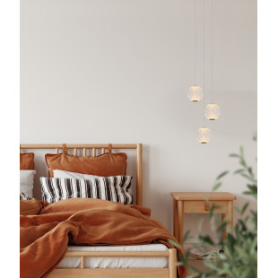 Lampa wisząca glamour Cintra III 25cm przeźroczysty / mosiądz Lucide