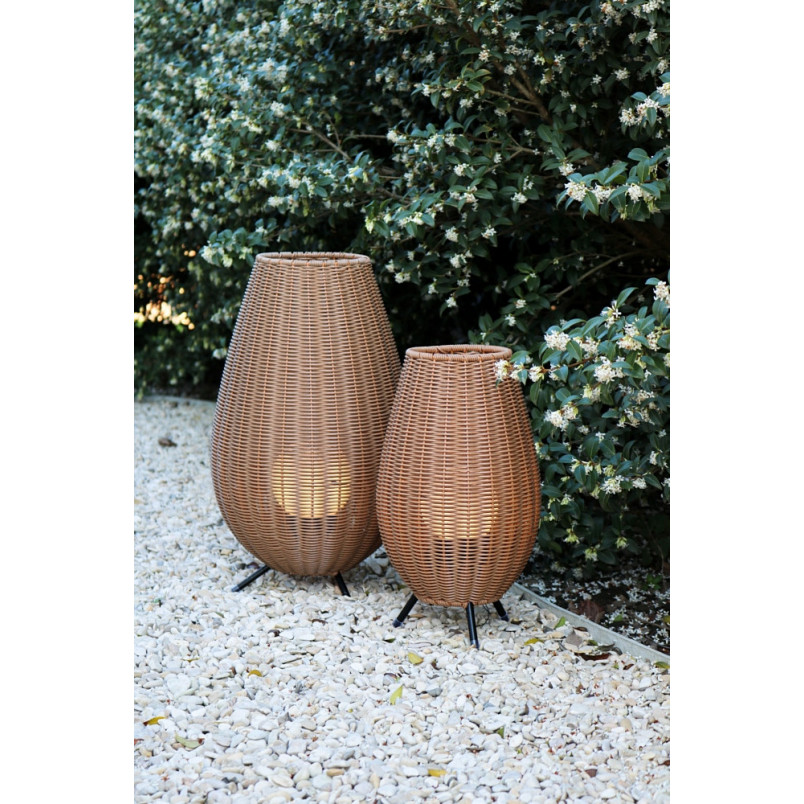 Lampa ogrodowa boho Colin LED | Lucide - 36cm, brązowa