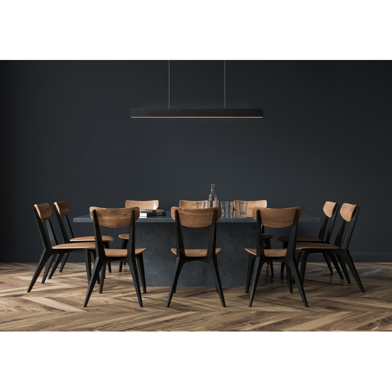 Lampa wisząca podłużna liniowa Raya II 119cm LED czarna Lucide