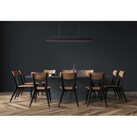 Lampa wisząca podłużna liniowa Raya II 119cm LED czarna Lucide