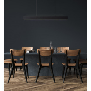 Lampa wisząca podłużna liniowa Raya II 119cm LED czarna Lucide