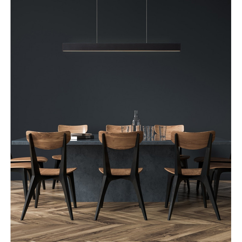 Lampa wisząca podłużna liniowa Raya II 119cm LED czarna Lucide
