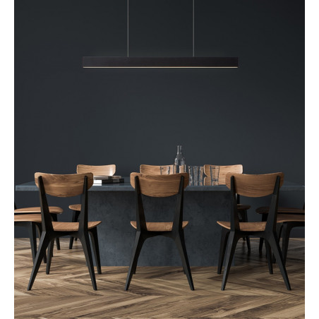 Lampa wisząca podłużna liniowa Raya II 119cm LED czarna Lucide