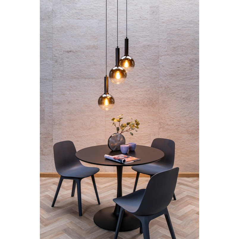 Lampa wisząca Marius III Lucide | 3 szkło dymione, E27
