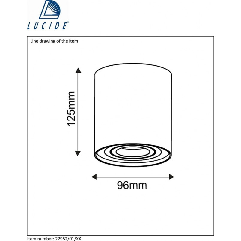Lampa Spot Tube Round Lucide - Nowoczesne Oświetlenie