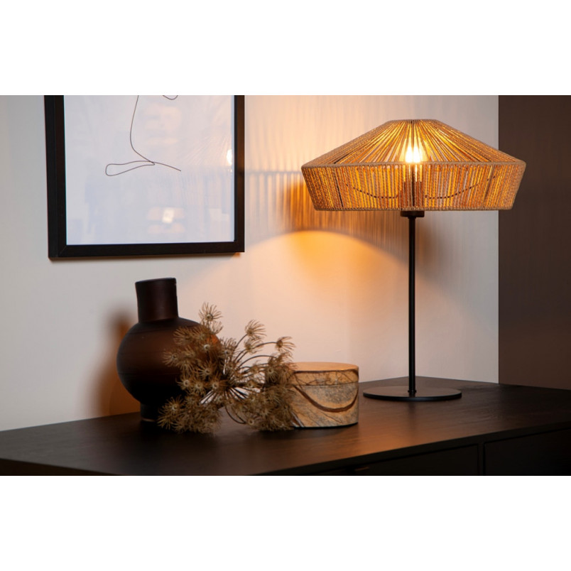 Lampa stołowa rattanowa Yunkai | Lucide | Boho | Sklep