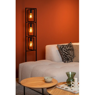 Lampa podłogowa loft Luuk czarna Lucide