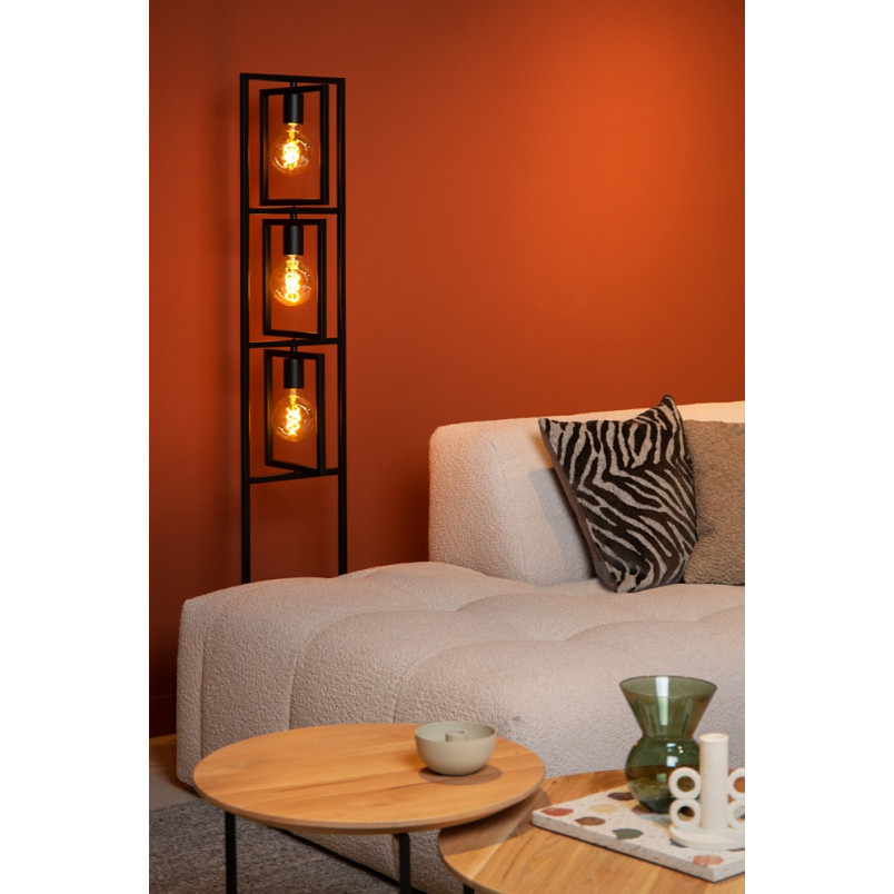 Lampa podłogowa Loft Luuk czarna | Lucide - Nowoczesny Design