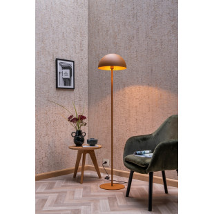 Nowoczesna lampa podłogowa do salonu Siemon żółta marki Lucide