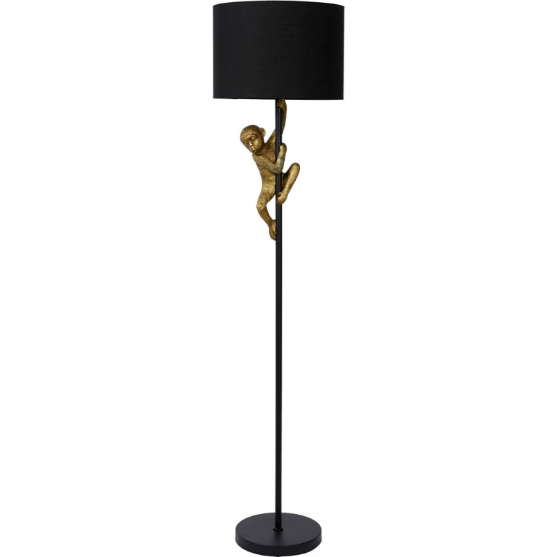 Lampa podłogowa glamour czarna Lucide | Chipm - Elegancki Design