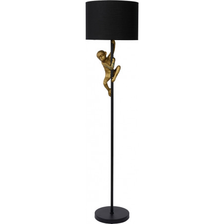 Lampa podłogowa glamour czarna Lucide | Chipm - Elegancki Design